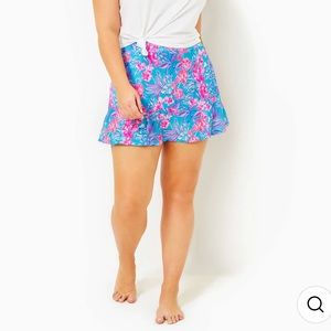 NWT Lilly Pulitzer Luxletic Fara Skort In Orchid Oasis Size Large